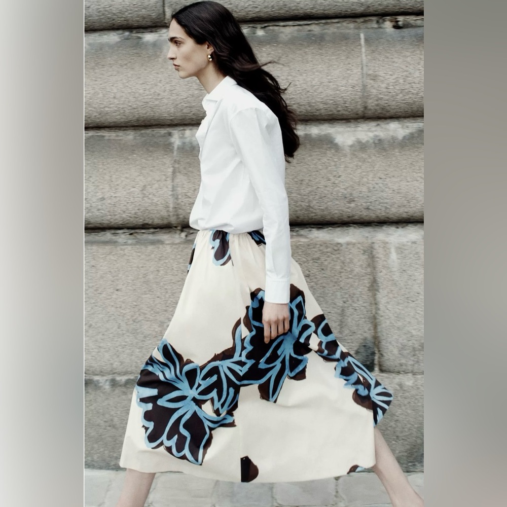 ZARA ZW COLLECTION VOLUMOUS MIDI SKIRT